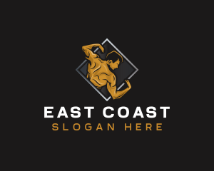 Gym Bodybuilder Fitness logo design