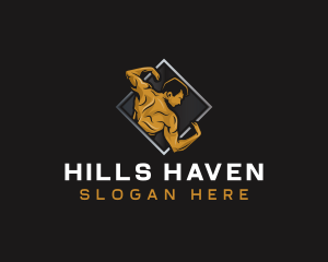 Gym Bodybuilder Fitness logo design