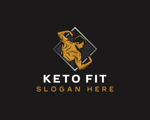 Gym Bodybuilder Fitness logo design