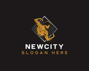 Gym Bodybuilder Fitness logo design