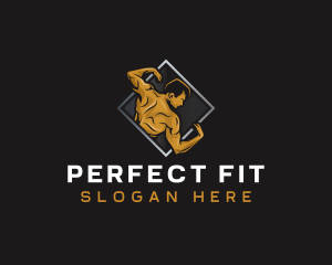 Gym Bodybuilder Fitness logo design