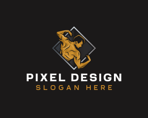 Gym Bodybuilder Fitness logo design