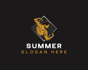 Gym Bodybuilder Fitness logo design