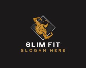 Gym Bodybuilder Fitness logo design