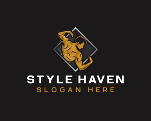 Gym Bodybuilder Fitness logo design