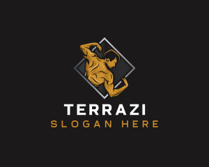 Gym Bodybuilder Fitness logo design