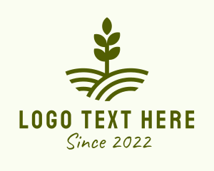 Agriculturist - Seedling Farm Plant logo design