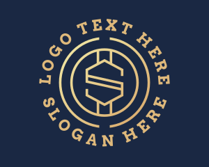 Blockchain - Tech Coin Letter S logo design