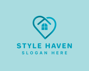 Hostel - Heart House Real Estate logo design