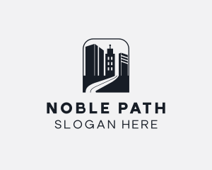 Building Road Pathway logo design