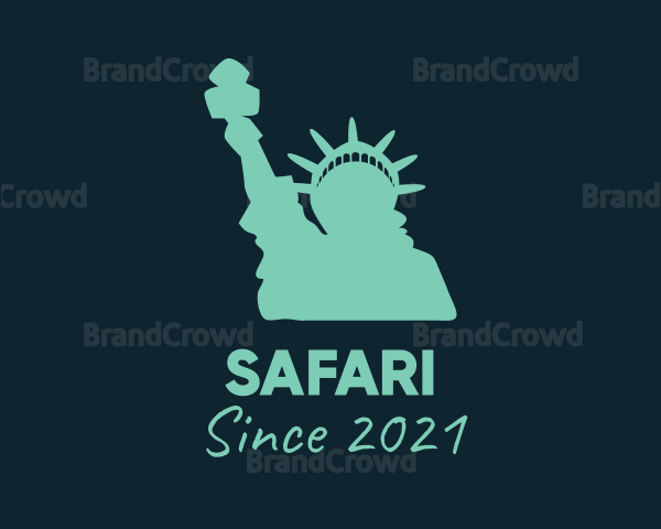 Green Statue of Liberty Logo