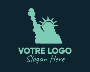 Green Statue of Liberty Logo