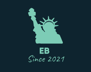 United States - Green Statue of Liberty logo design