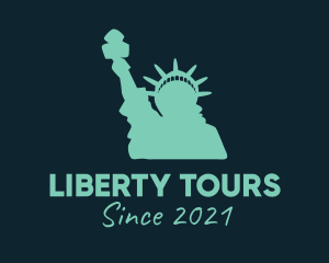 Statue Of Liberty - Green Statue of Liberty logo design