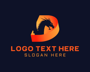3d - 3D Dragon Letter D logo design
