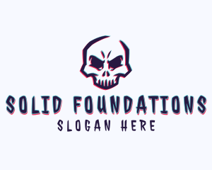 Game Skull Anaglyph Logo
