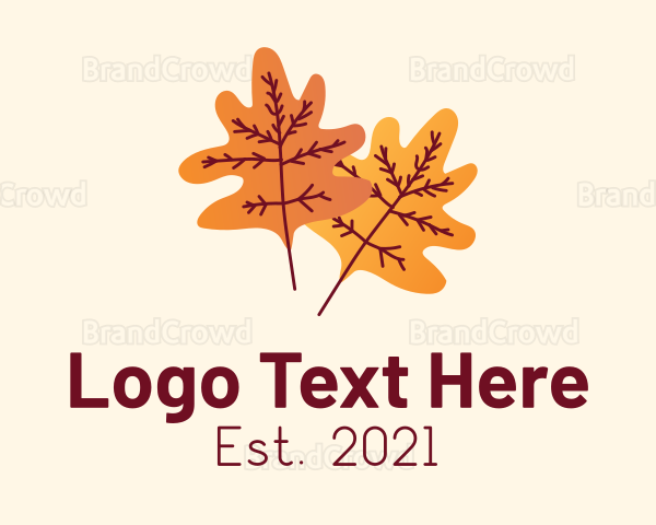 Autumn Season Leaves Logo
