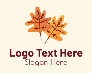 Autumn Season Leaves  Logo