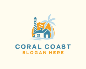 Sunset Lighthouse Resort logo design