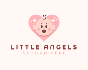 Cute Baby Heart logo design