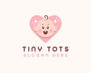 Baby - Cute Baby Heart logo design