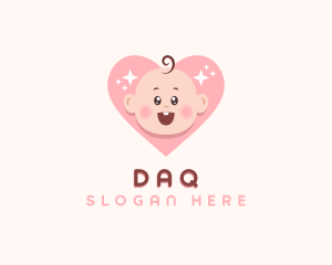 Cartoon - Cute Baby Heart logo design