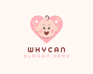 Sitter - Cute Baby Heart logo design