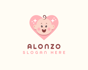 Cute Baby Heart logo design