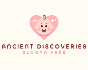 Cute Baby Heart logo design