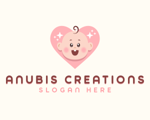 Cute Baby Heart logo design