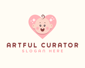 Cute Baby Heart logo design