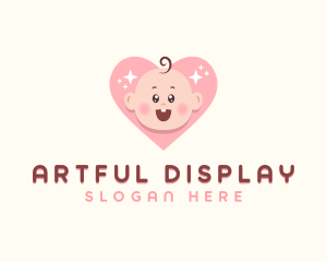 Cute Baby Heart logo design