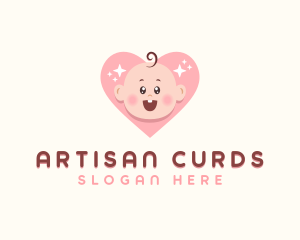 Cute Baby Heart logo design