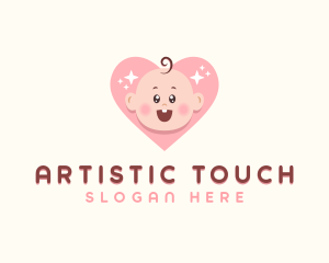 Cute Baby Heart logo design