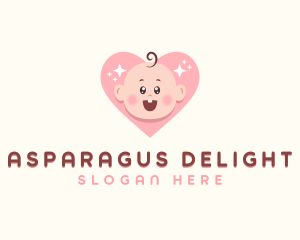 Cute Baby Heart logo design