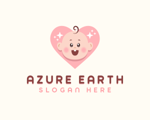 Cute Baby Heart logo design