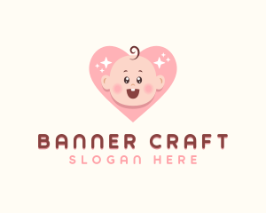 Cute Baby Heart logo design