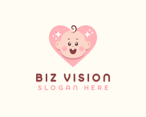 Cute Baby Heart logo design