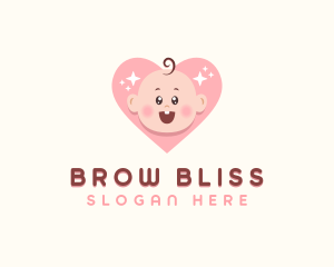 Cute Baby Heart logo design