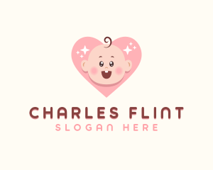 Cute Baby Heart logo design