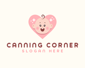 Cute Baby Heart logo design