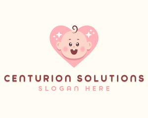 Cute Baby Heart logo design