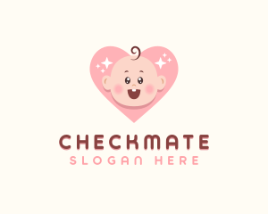 Cute Baby Heart logo design