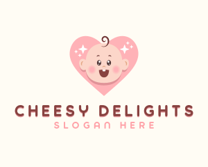 Cute Baby Heart logo design