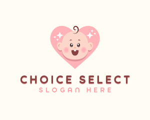 Cute Baby Heart logo design