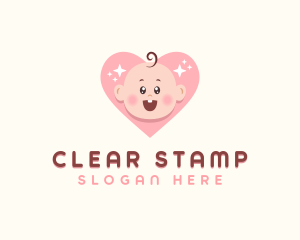 Cute Baby Heart logo design