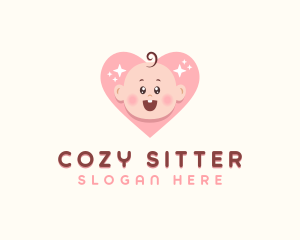 Cute Baby Heart logo design