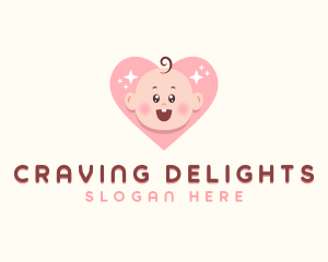 Cute Baby Heart logo design