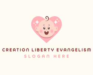 Cute Baby Heart logo design