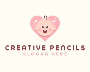 Cute Baby Heart logo design